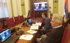 19 October 2020  MPs Grujic and Mijatovic at the virtual meeting of the IPU 12+ geopolitical group